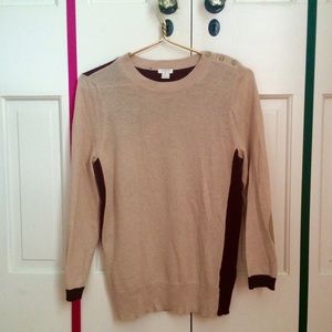 Tan and Maroon J. Crew Sweater
