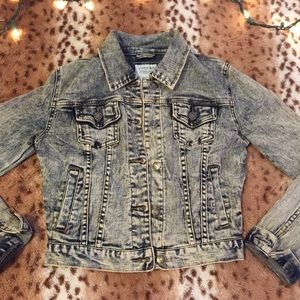 Acid wash jean jacket