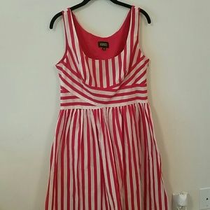 Red and White Stripped Dress