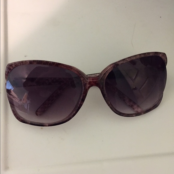 Oversized snakeskin sunglasses