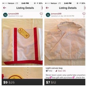 Two canvas bags