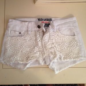 Cute white jean shorts