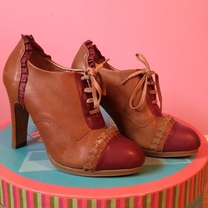 Ladylike Ruffle Lace Up Booties