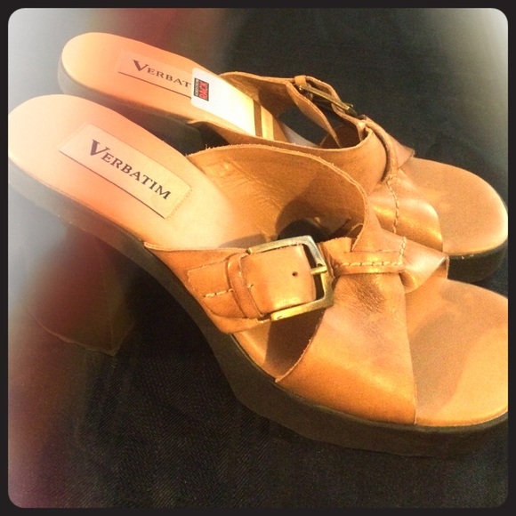 Tan leather sandals size 11