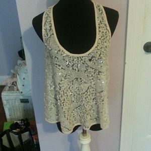 Lace sequin top