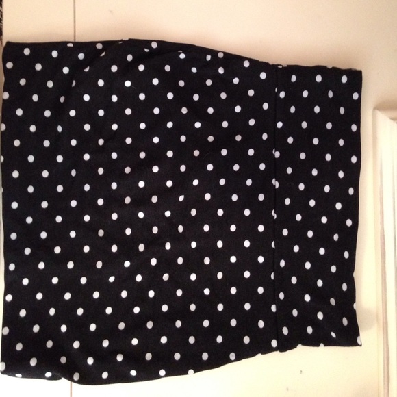 Polkadot pencil skirt