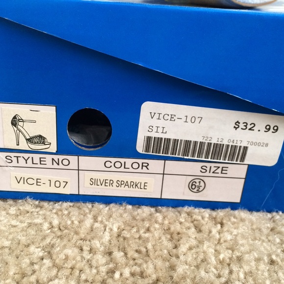 Sliver Rhinestone Heels - Picture 3 of 3