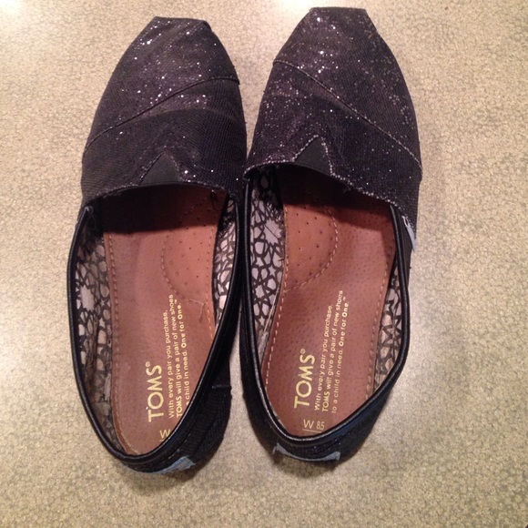 TOMS Shoes - Black sparkly toms