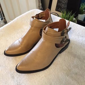 Tan Cutout Boots