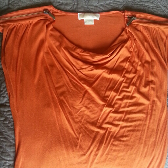 Beautiful Orange Michael Kors Cowl Neck Top