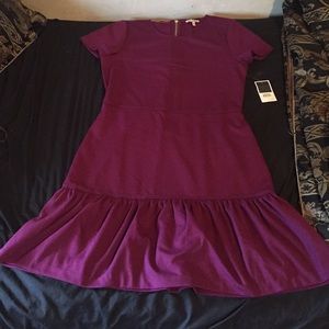 Royal magenta flirty Ponte dress
