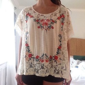 Urban Outfitters Lace Tee