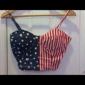 American flag crop top