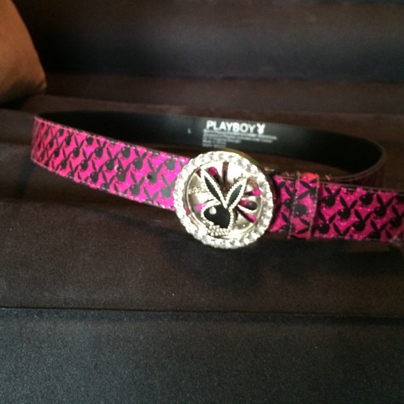 Pink playboy belt