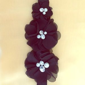Black floral headband🌸