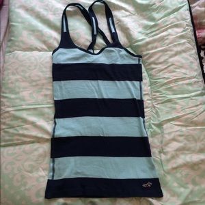 Striped Criss cross racerback tank!