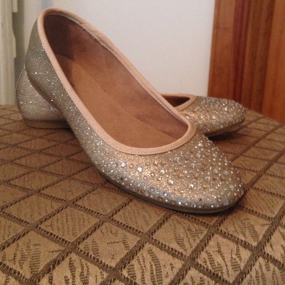 Gold Sparkly Flats