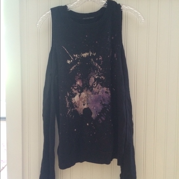 Urban outfitters black wolf sweatshirt
