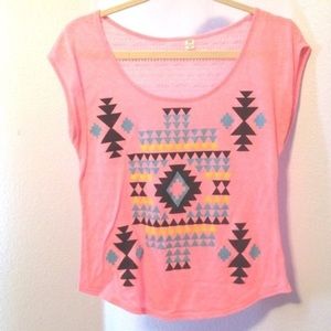 Pink tribal top