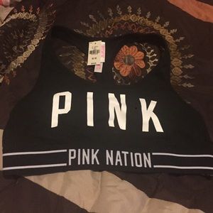 Pink nation sports bra