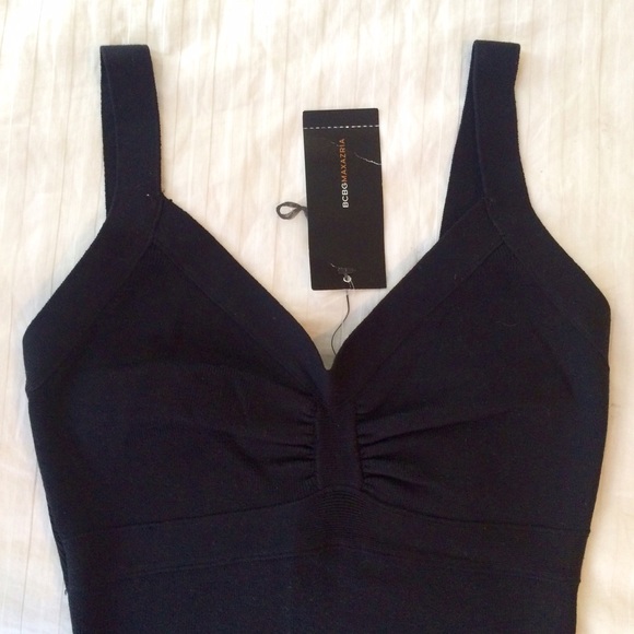 BCBG Max Azria Black bondage knit bodycon dress - Picture 2 of 4