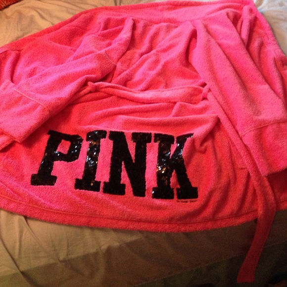 Victoria's Secret PINK bling plush bathrobe
