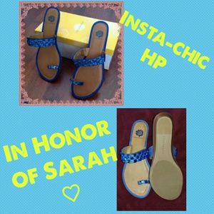 HP🎉🌟Yellow Box 'Adaeze' Blue Studded Sandals