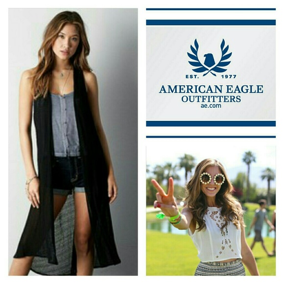 American Eagle Outfitters Tops - Long festival sweater/vest