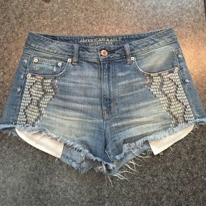 American Eagle Hi-Rise Festival Shorties