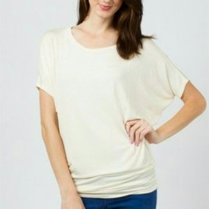 White Dolman Sleeve Top