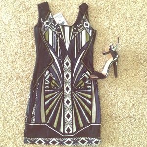 fitted Aztec cotton dress