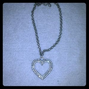 Rhinestone heart necklace