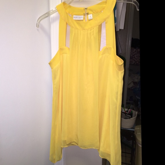 Yellow sheer top