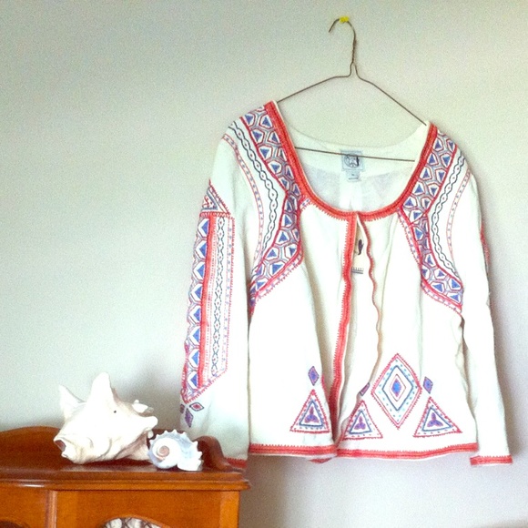 Beaded White Blazer