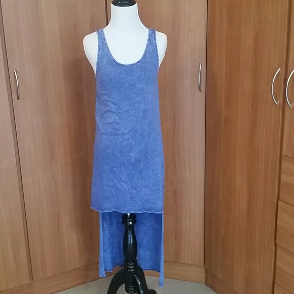 *Sold* Acid wash hi-lo sleeveless dress