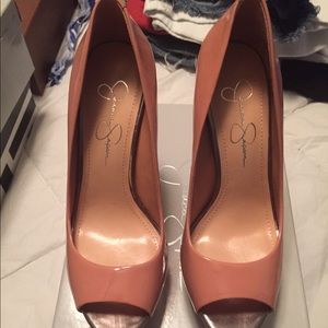 Jessica Simpson pink/coral heels