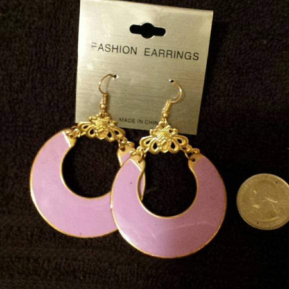 Pretty lavender hoop earrings
