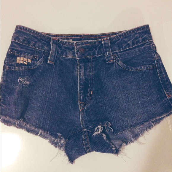 Studded Pocket Jean Shorts