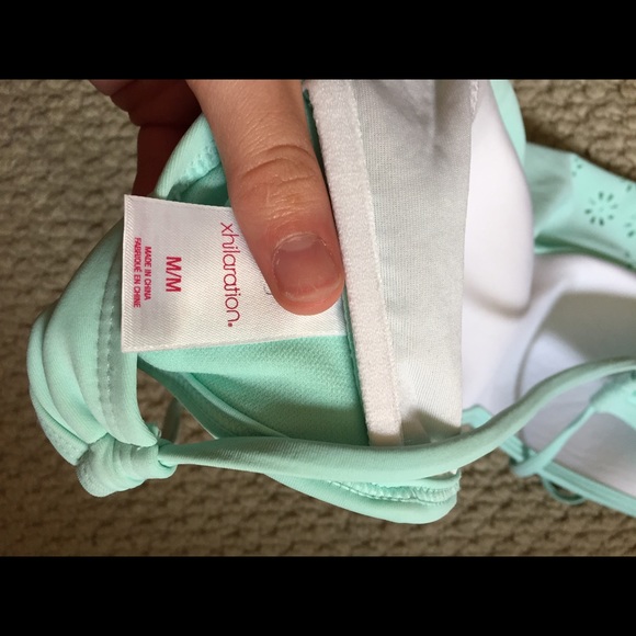 xhilaration bandeau swim top - Picture 3 of 4