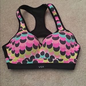 Vs sports bra blue and polka dot