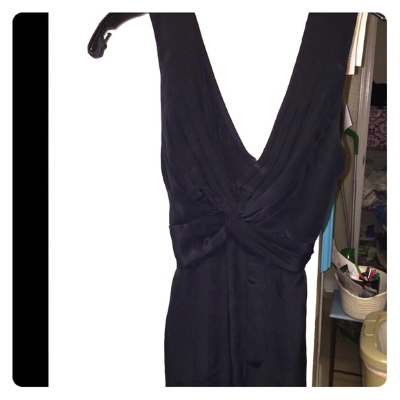 Black silk dress shirt