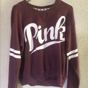 Victoria's Secret PINK Red and White Perfect Crew