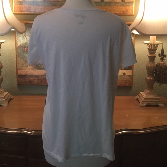 Style & Co short sleeved top in turquoise & white - Picture 2 of 4
