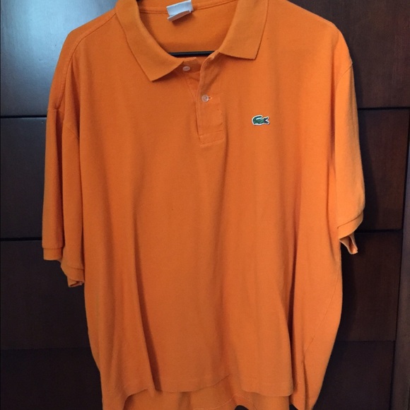 Mens Lacoste orange polo