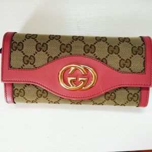 100% Authentic Gucci Sukey Long Wallet