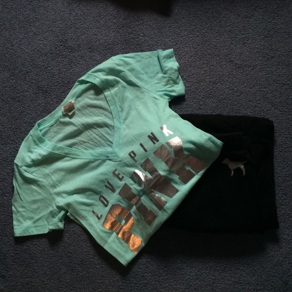Victoria secret shirt & sweatpant BUNDLE