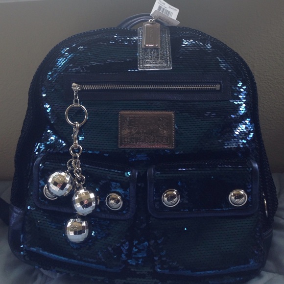 Coach large Poppy sequins backpack only.