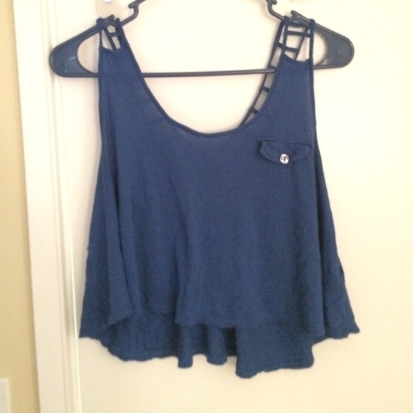 Royal blue crop top tank