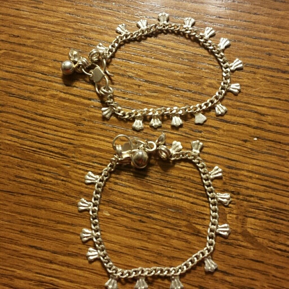 Little girls silver  anklets - Picture 4 of 4