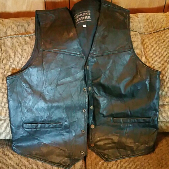 Genuine leather vest